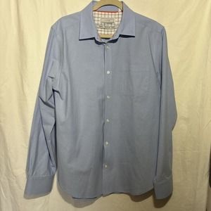 Men's FIVE‎ FOUR Matteson Blue Cotton Long Sleeve Shirt Size XL EUC L15